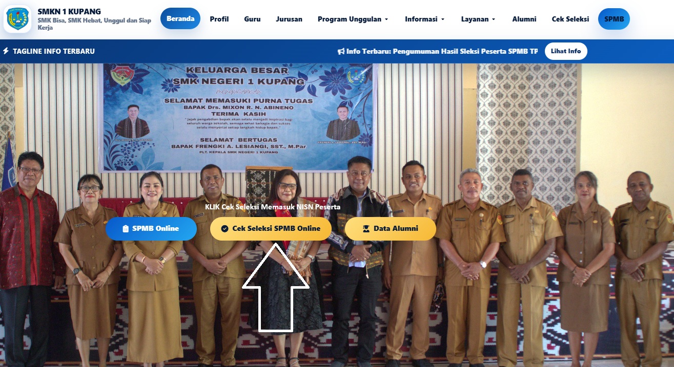 Pengumuman Hasil Seleksi Peserta SPMB Online Tahap 2 SMKN 1 Kupang TP 2026
